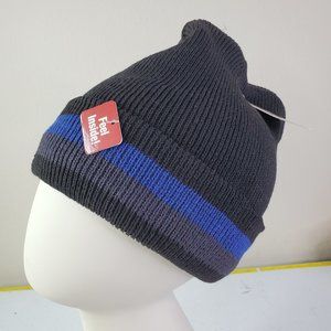 Escape Polar Extreme Black Stripe Knit Foldover Knit Beanie